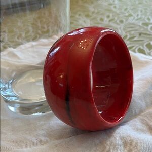 Bold Red Bangle Bracelet
